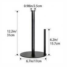 1 Set Stainless Steel Paper Towel Holder, Kitchen Paper Towel Dispenser & Cling Film Rack - Silver - View 11