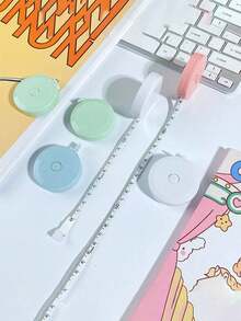 2026 Bestseller 1 Compact Retractable 5-Foot / 1.5-Meter Tape Measure - Made Of Plastic, Suitable For Daily Office Use, Specially Designed For Students And Artists, Perfect For Measurement, Sewing And Travel In Projects. - Tape Measure - View 10