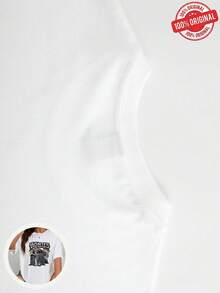 One Piece, Beautiful Blouses For Women, Women's Clothing Sets, Local Store, 180G Black And White Homies T-Shirt, Gang Pattern Print, High Quality Print, Round Neck, Basic Loose Fit, For Men And Women, Breathable, Versatile, Machine Washable, Comfortable, Size S ~ 2XL, Daily, Casual, Sports, Summer Essential. - 白色 - 查看 6