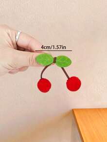 10pcs/Set Strawberry & Cherry Shaped Hair Clips, Cute Knitted Fabric Strawberry & 3D Cherry Design, Petite & Adorable - Suitable For Girls & Women, Fit For Daily, Outing, Campus, Party And More Occasions, Easy To Clip On And Add Cute Vibe, Great For Photos,Summer,Holiday,Travel - Multicolor - View 7