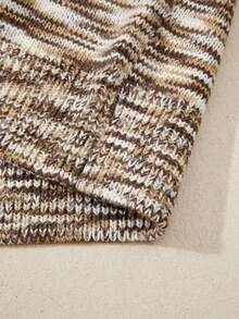 Acelitt Summer Women's Brown Western Horseshoe Pattern Casual Round Neck Sweater Vest - Multicolor - View 8