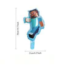 Minecraft Foil Balloons Decorations Party Minecraft Steve Pixel Balloon Set - Multicolor - View 5