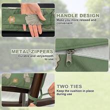 Outdoor Deep Seat Cushions Waterproof Patio Seat And Back Cushion Set, Fade-Resistant Seasonal Chair Cushion With Removable Cover For Dining Arm Chairs, Wicker Chairs And Garden Furniture Sofa Chair Cushion Set Decoration For Outdoor Garden, Deck, Porch, Patio Furniture - 淡綠 - 查看 4