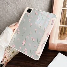 1 件粉色花卉蝴蝶结印花平板电脑保护套，带笔槽，兼容 iPad 10.9/10.2/ Air 第五代/Pro 11/第十代/9.7/Air 2/（第七代）/（第八代）/ Air 4/5/ Pro 11/ 第十代 10.9 英寸 2022 款智能保护套/ Air 13(M3 2025)/ Air 11(M3 2025)/ Air 11(M3 2025)/ 11(A16 2025)，兼容三星自动睡眠/唤醒功能 - 彩色 - 查看 7