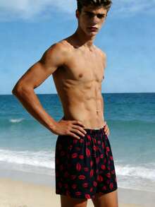 1pc Men's Multicolor Cotton Plaid Print Fashionable Comfortable Boxer Briefs - Multicolor - View 3