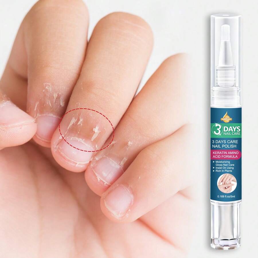 5ml Nail Nourishing Serum, Moisturizing & Glossy, Peptide Complex Formula, Minimalist Style Transparent Bottle With Twist-Up Applicator, Nourishing Care For Hands & Feet Daily Use - 5ml - View 1