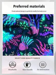 1 chiếc quần boxer nam kiểu dáng độc đáo, họa tiết biển sâu mộng mơ, chủ đề sinh vật biển, chất liệu vải dệt kim, kiểu dáng thể thao rộng rãi, thoáng khí và thấm hút mồ hôi, mềm mại và thân thiện với da, quần lót boxer thể thao thường ngày. - Nhiều màu - Xem 8