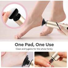 Máy mài và đánh bóng móng chân điện 2 trong 1, dụng cụ chăm sóc chân 9 tốc độ, pin 1800mAh. - Vàng - Xem 3