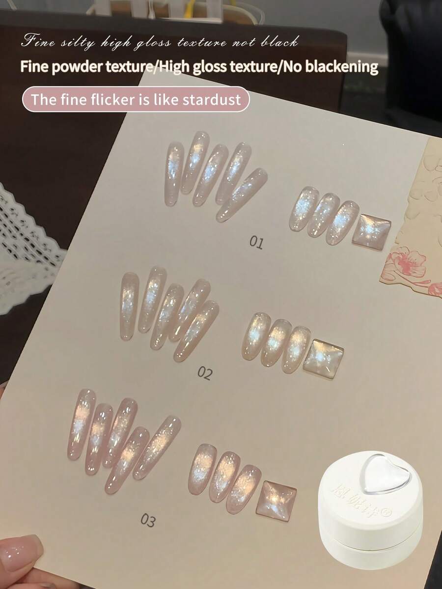 Ennishi Berlin Snowfall 猫眼甲油胶 2026 新品 | 金粉缎面玻璃珠猫眼效果，UV/LED 可卸甲油胶 1支/3支装