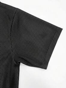 Camiseta casual de manga corta con cuello en V para hombre GRDR, color negro - Negro - Ver 4