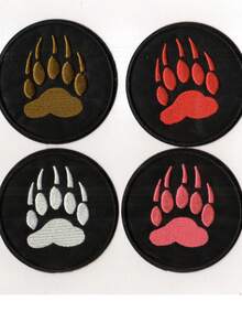 Cartoon Paw Print Embroidered Patch, Iron-On/Sew-On Applique, For DIY Clothing & Accessories Customization, Sewing Accessory - Ironing Style - View 13