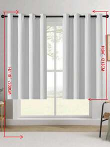 1片/2片装窗帘，遮光窗帘，隔热，不透光窗帘，带孔眼，遮光，防紫外线，卧室客厅室内装饰，隔热遮光窗帘 - 重型遮光带孔眼窗帘，适用于卧室和客厅，保护隐私和调节温度的窗帘，客厅窗帘 - 白色 - 查看 37