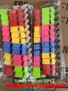 10/20pcs/Pack Colorful Loud Sports Whistle With Lanyard, Suitable For Referees, Cheerleaders And Outdoor Activities - Ideal Choice For Coaches And Referees - Colorful Plastic Whistle Small Whistle Sports Referee Cheering Whistle Fan Supplies - Multicolor - View 9