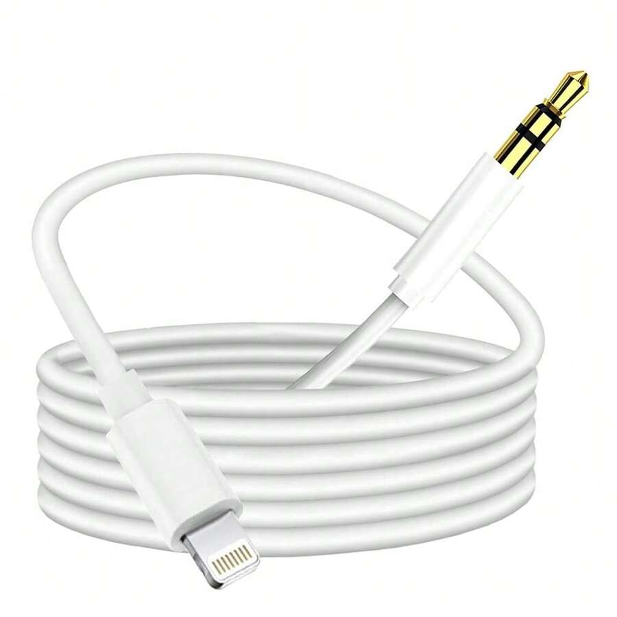 14系列音频转换器AUX线，iOS转3.5mm适配器，即插即用，经久耐用，方便实用，耳机插孔适配器，兼容 14/13/12/11/XR/X/8/7系列 - 均碼 - 查看 1