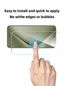 白色钢化玻璃屏幕保护膜 2片装 高清钢化玻璃屏幕保护膜，兼容荣耀手机，高硬度，防刮花，防油污，防指纹，支持指纹解锁，无白边，无气泡，易于安装，兼容手机壳 春季礼物 - 無色 - 查看 9