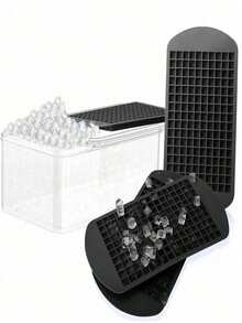 This Compact Square Silicone Ice Tray (160 Compartments) Has Excellent Cold Resistance And Durability. It Is Suitable For Making Ice Cubes And Pudding, Making It Easy To Use At Home, Bars, And Other Places - Multicolor - View 5