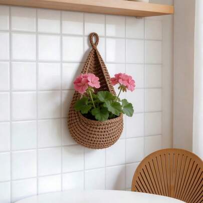 Cuerda colgante para maceta, cesta colgante para maceta con borlas, estante para maceta - Estante para interiores y balcones, suministros para exteriores y jardín