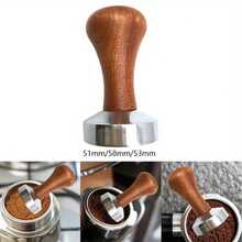 SOKANY 51/53/58mm Prensador de café, Martillo de compactación de polvo de café, Dispositivo de llenado de máquina de café, Prensador de polvo de café de acero inoxidable, Hecho a mano de alta calidad, Adecuado para máquinas de espresso - Camel - Ver 2