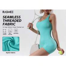 Women's Letter Print Casual Everyday Sports Jumpsuit - Lime Green - View 5