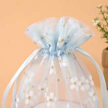 5/10/20pcs Printed Drawstring Pouches, Jewelry Gift Storage Bags, Fragrance Empty Sachets, Food Packaging Bags - View 3