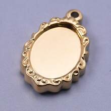 2pcs Assorted Geometric Shapes Including Rectangle, Circle, Oval, Square 304 Stainless Steel Pendant, Jewelry Making Charms, Suitable For DIY Photo, Stone, Resin Jewelry Trays And Bases, Vintage Personalized Accessories For Men And Women - Geometry - View 9