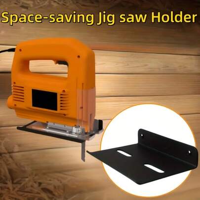 Heavy-Duty Iron Wall-Mounted Floating Shelf Compatible For Blades & Tools - Space-Saving Adjustable Saw Plate Storage, Compact Vertical/Horizontal Organizer, Easy Install Workshop Shelf For Use (No Assembly Required), Utility Shelves