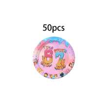 10/20/50pcs,I Was 6 Now I'm 7 Donut Ice Cream Disposable 7inch & 9inch Paper Plates, Pink Gradient Sprinkle Drip Number 6 7 Print Round Plates,Sweet Treat 6th To 7th Birthday Dinner Plates For Sweet 7th Birthday Party Supplies - View 13