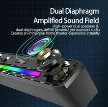 Lenovo B02 有線超重低音炮音響 雙驅動立體聲澎湃低音 電競遊戲電腦音箱 一鍵切換模式 夜光觸控按鍵 RGB燈效氛圍神器 黑色有線無光 - 查看 4