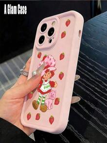 Pink Strawberry And Shortcake Retro Sweet Cute Fashion Phone Case.It Is Compatible With Galaxy Models Including Compatible For Galaxy S25, S24, S23, S22, S21 PLUS, FE And Ultra,Galaxy A33 Compatible With For Iphone17 Pro Max, 16, 15, 14 And 13.It Makes A Perfect Gift For Birthdays, Holidays, New Year And Valentine's Day. - Hồng - Xem 4