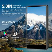 80GB MP3/MP4 Player (Bluetooth And WiFi), 5.0-Inch Touchscreen, Built-In Speakers, EBooks, Android Digital HiFi Audio, Up To 512 GB - View 4