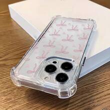 Funda para teléfono: Funda transparente con diseño de corazón y lazo, con protección contra el calor en las cuatro esquinas, compatible con iPhone 14/13 Pro Max/12 Pro/11/XR/XS Max/XS/7/8 Plus, funda suave para 15 Pro Max, teléfonos móviles, bolsos, accesorios para móviles, fundas para teléfonos, decoración de interiores, accesorios, fundas transparentes para teléfonos, verano, correas para teléfonos, fundas para teléfonos de hombre, fundas negras para teléfonos, fundas rosas para teléfonos, funda para móvil para hombre, funda para móvil para mujer, protección para teléfonos móviles, accesorios de playa, regalos de fresa, fundas protectoras para teléfonos. - Estilo (1 pieza) - Ver 3