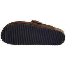 Womens Suede Clogs Mens Genuine Leather Mules Cork Footbed Sandals With Arch Support - 咖啡棕 - 查看 5