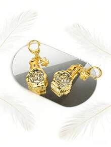 2Pcs 2026 Refillable Perfume Bottle Keychain For Women, Leak Proof Fine Mist Travel Size Atomizer, 3D Gold Camellia Flower Pendant Luxury Empty Essential Oil Diffuser Key Ring, Purse Bag Charm For Handbag Backpack Car Key, Birthday Valentine Mother's Day Anniversary Gift For Her - Multicolor - View 7