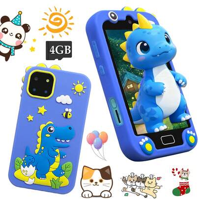 4GB Storage Rechargeable Children's Smart Phone Toy, Educational Games & Camera, Best Kids Birthday Gift