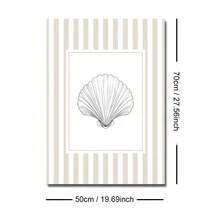 1/3pcs Set Unframed Boho Beige Striped Seashell Canvas Poster Summer Coastal Nautical Cottage Wall Art Print Minimalist Beach House Decor Painting For Apartment,Living Room,Bedroom,Modern Home Decoration - A - View 13