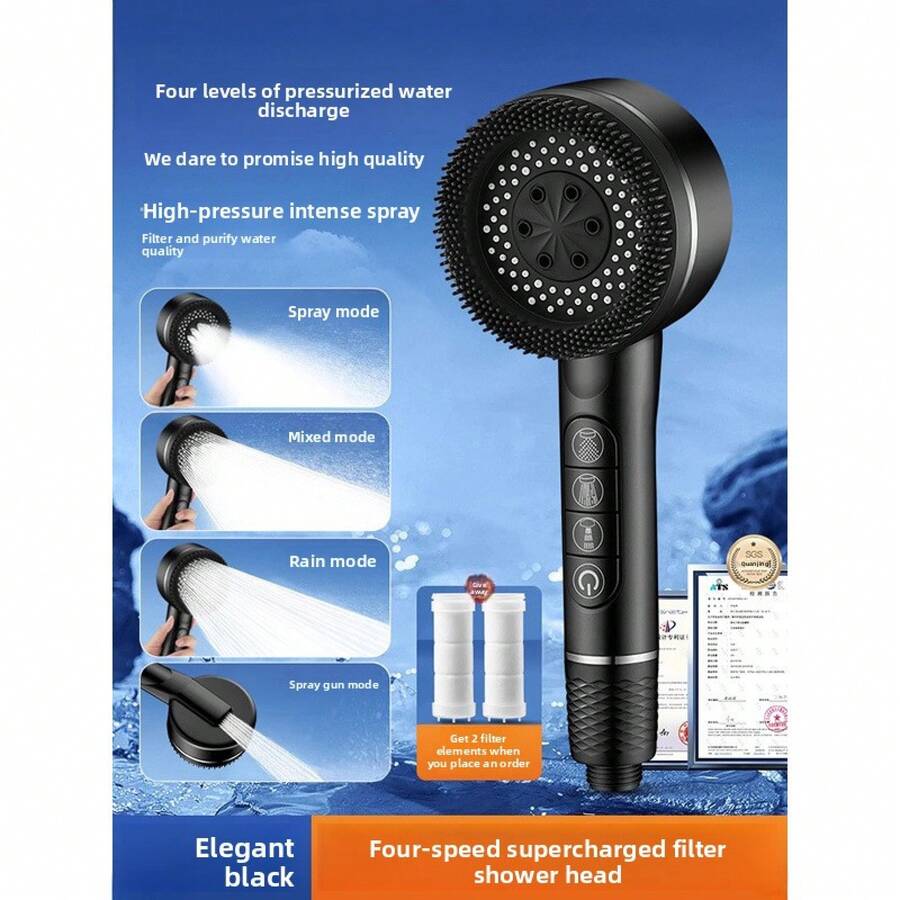 Handheld Showerheads - Elegant Black - View 1