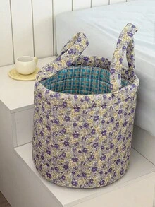 1 Giỏ đựng đồ in hoa, có lớp đệm, giỏ đựng quần áo, giỏ đựng đồ giặt, túi đựng đồ di động dung tích lớn, giỏ đựng đồ ăn nhẹ có tay cầm, thích hợp cho phụ nữ và bé gái, giỏ đựng mỹ phẩm, giỏ đựng đồ chơi, giỏ đựng đồ chăm sóc da, giỏ đựng đồ trang điểm đa năng, giỏ đựng đồ dùng nhà cửa, trang trí phòng khách, phòng ngủ, trang trí phòng tắm. - Nhiều màu - Xem 14