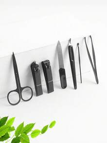 Bộ dụng cụ làm móng 7 món màu vàng, gồm kìm cắt móng bằng thép không gỉ, kéo cắt móng, dũa móng, bộ dụng cụ chăm sóc móng tay. - Màu vàng - Xem 5