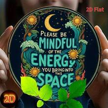 2D平面印刷 1件 Focus On The Energy You Bring 創意禮物 臥室裝飾 時尚極簡辦公室居家咖啡牆飾 防水防鏽 - 多色 - 查看 5