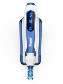 Dr.pen Dr. Pen A11 专业美容笔套装，包含 2 个墨盒、LED 显示屏、6 档可调速度、智能充电底座、符合人体工程学设计，助您在家轻松打造光滑透亮肌肤 - 彩色 - 查看 9