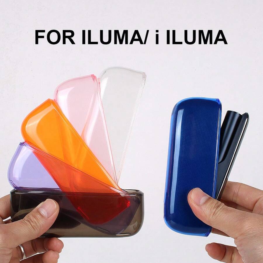 1个新款彩色透明时尚保护壳,适用于IQOS ILUMA I/ILUMA,轻巧防摔,个性化保护套,耐磨TPU材质防滑,吸烟者的理想配件,父亲节礼物 - 彩色 - 查看 1