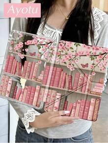 Ayotu 粉色樱花书架保护套,Y型支架翻盖设计,兼容iPad A16、iPad Pro 13/12.9/11、iPad Air 11/13、iPad mini、iPad Air 11英寸、Kindle(第11代,2024年发布)、Kindle Paperwhite(第12代,2024年发布) - 彩色 - 查看 4