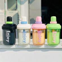 1 chiếc cốc khuấy tay sáng tạo mới, cốc đựng đồ uống lạnh mùa hè với lớp cách nhiệt hai lớp và ống hút, cốc đôi, cốc xách tay bán sỉ - Nhiều màu - Xem 9