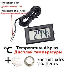 2pcs Mini Digital LCD Thermometer With Waterproof Probe, Indoor Outdoor Convenient Temperature Sensor, Car Thermometer With 2 Button Cell Batteries, Suitable For Aquarium/Fish Tank/Home/Refrigerator/Freezer - Thermometer - View 5