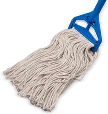 SPARTA Flo-Pac Cotton Mop Head, Cut-End, Narrow Band With White Band For Organized Cleaning, 32 Inches, Tan - ColorA - View 3