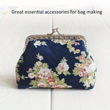 5 buc. încuietori metalice argintii semicercuri/pătrate pentru portofel, diverse dimensiuni, închidere cu capsă, accesorii DIY în stil vintage pentru geantă de mână, modificare portofel pentru monede, piese durabile lucrate manual pentru confecționarea portofelelor DIY - Multicolor - Vizualizare 9