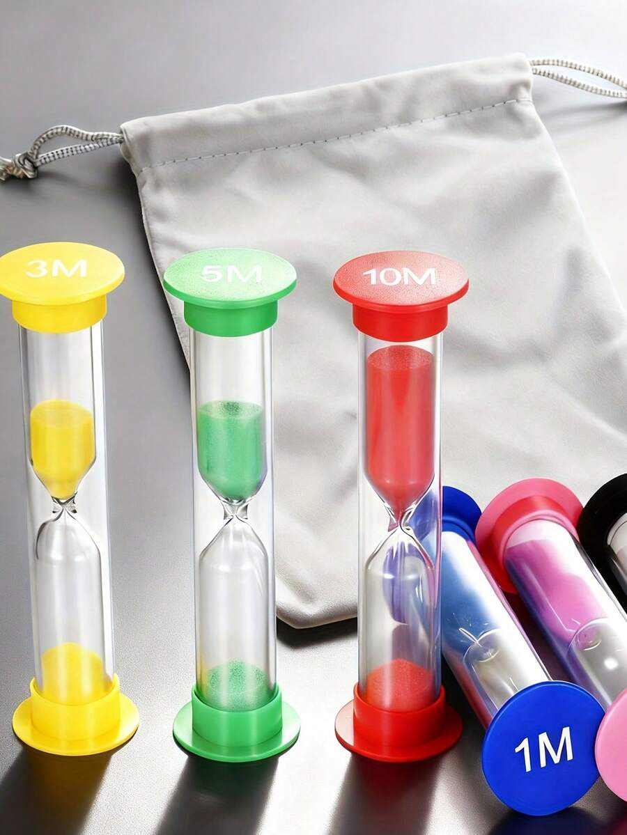 彩色计时器 - 塑料可视计时器，适用于课堂、烹饪、如厕训练、游戏、计时和办公 - 耐用计时器，彩色课堂计时器套装，可用于刷牙、烹饪、办公计时任务 - 多色 - 查看 1