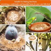 Vật liệu làm tổ chim - Vật liệu lót tổ chim ruồi, vật liệu làm tổ chim hoàng yến, vật liệu làm tổ vẹt đuôi dài. Thích hợp cho lồng chim, vườn và thân cây. - Xem 7