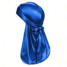 Men's Silk Durag, With Elastic Band - Solid Color Fashion Headwrap, Suitable For Casual, Comfortable, Sports And Outdoor Activities. Breathable And Soft, Unisex, Pirate Style Durag, Pirate Hat, Pirate Costume. - trắng - Xem 9