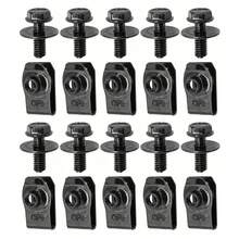 10/20/50pcs Multi-Functional Durable Metal Self-Tapping M6 Screw Set - Includes U-Clips, Machine Bolts, Rivets And Fasteners, Anti-Corrosion Auto Repair Parts Suitable For Motorcycle Engine Cover, Car Bumper Lining, Bumper, Body Panel And Safety Fixation - A - View 12